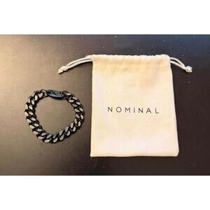 Nominal Black Curb Chain Bracelet 20mm